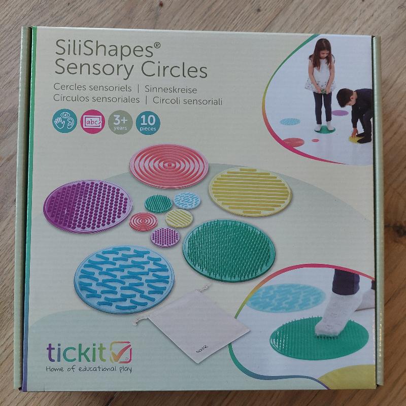 nieuwe verpakking van siliShapes sensory circles, tickit