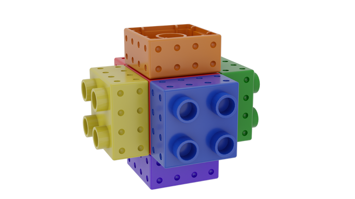 Magnetic building blocks  78 stuks