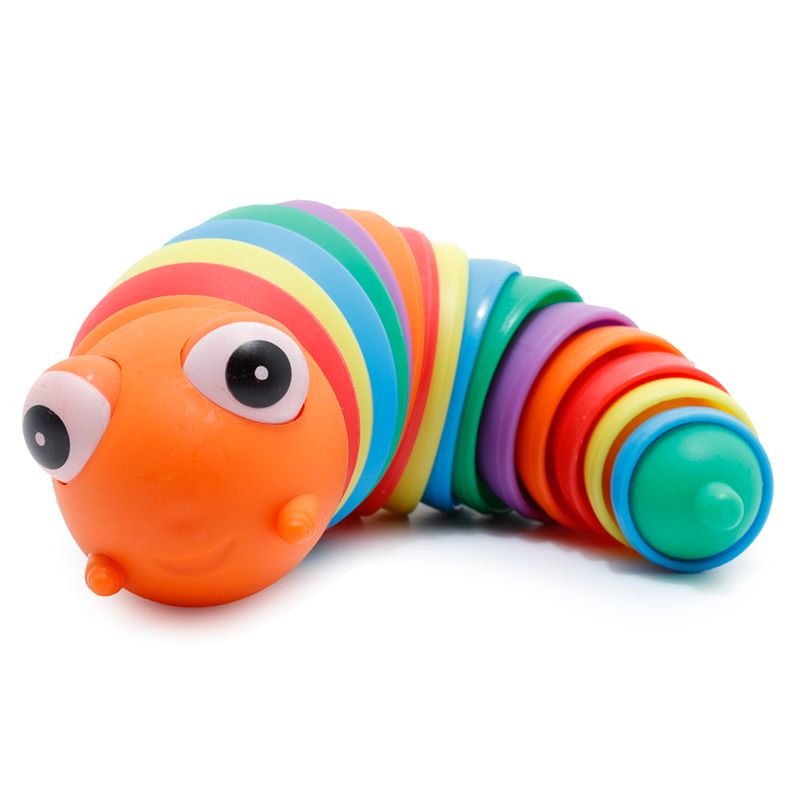 schattig slak fidget in regenbogenkleuren beweeglijk met clack geluid