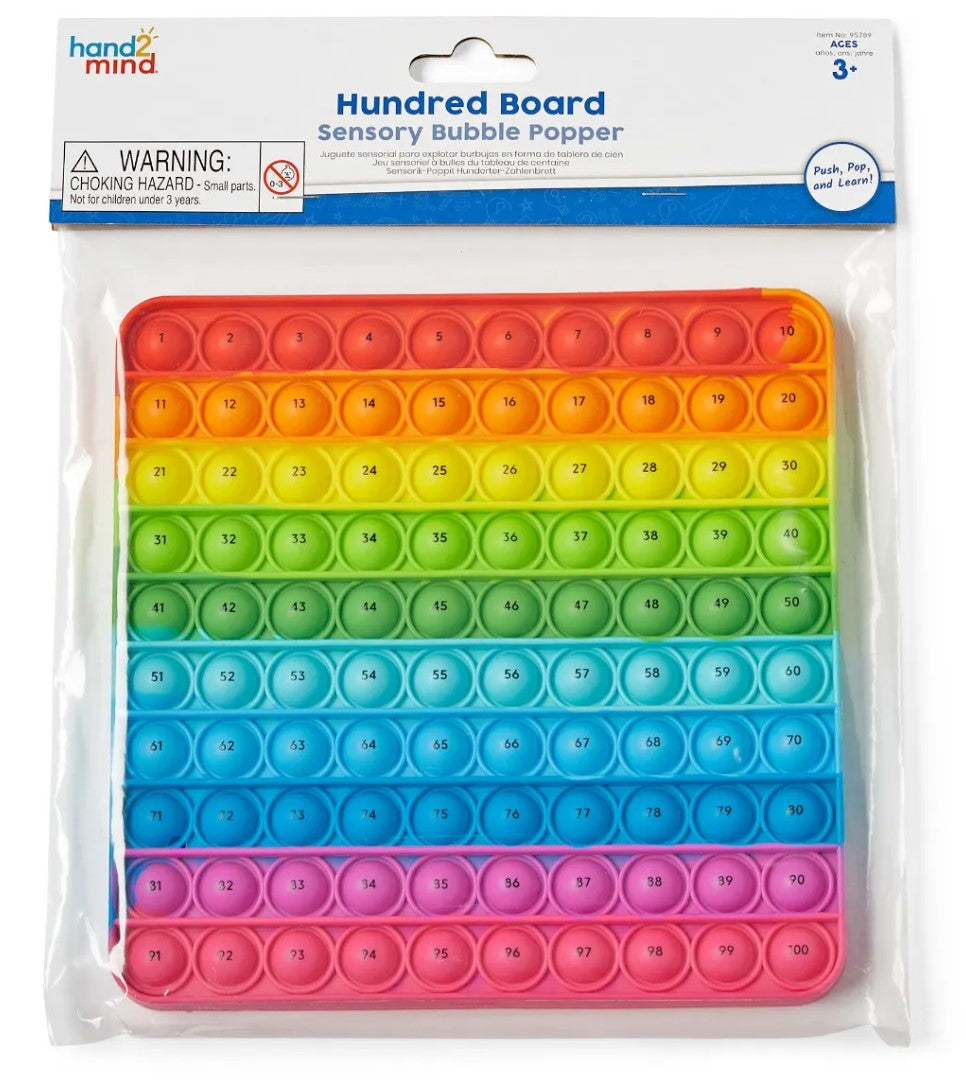 hundred board sensory bubble popper, motoriekmateriaal hand2mind, 