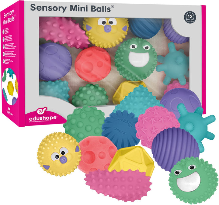 sensorik und motorikbäalle mini 12 stuks Sensory mini balls edushape