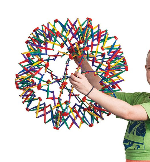 Toys42Hands Hoberman sphere rainbow reuze