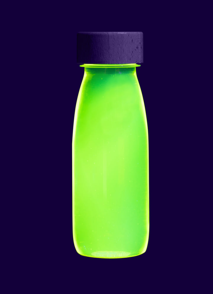 Petit Boum Sensorische float fluo fles geel