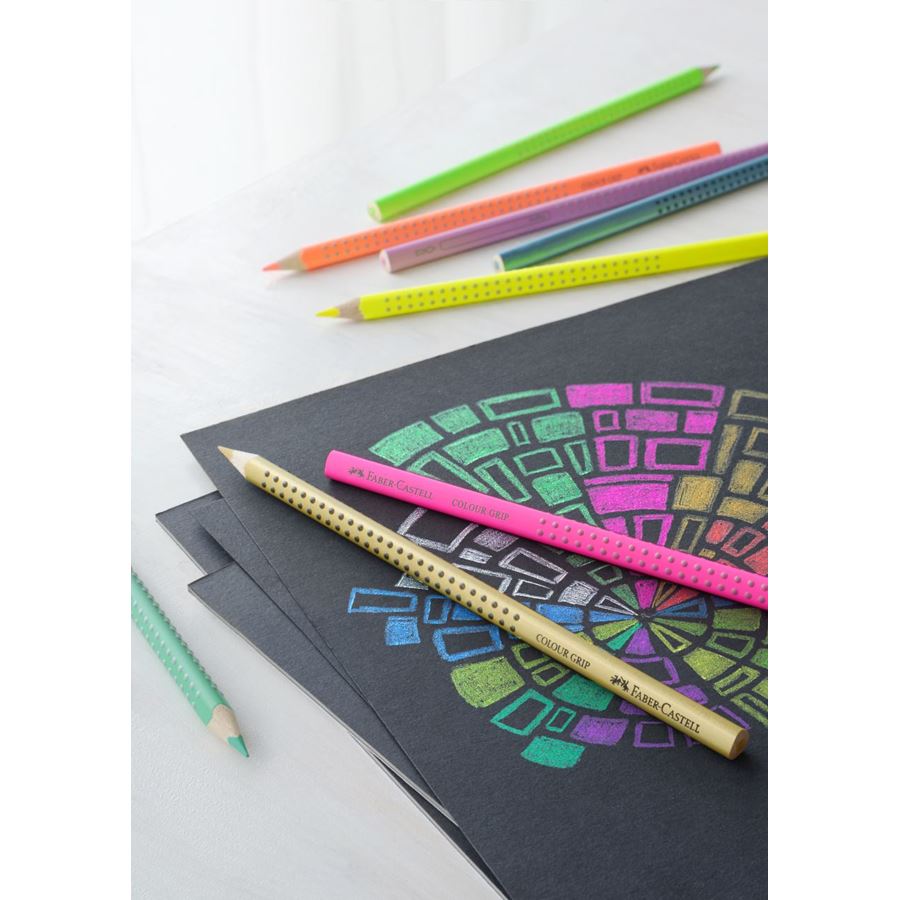 Faber Castell Grip 12 stuks, neon, metalic en pastel