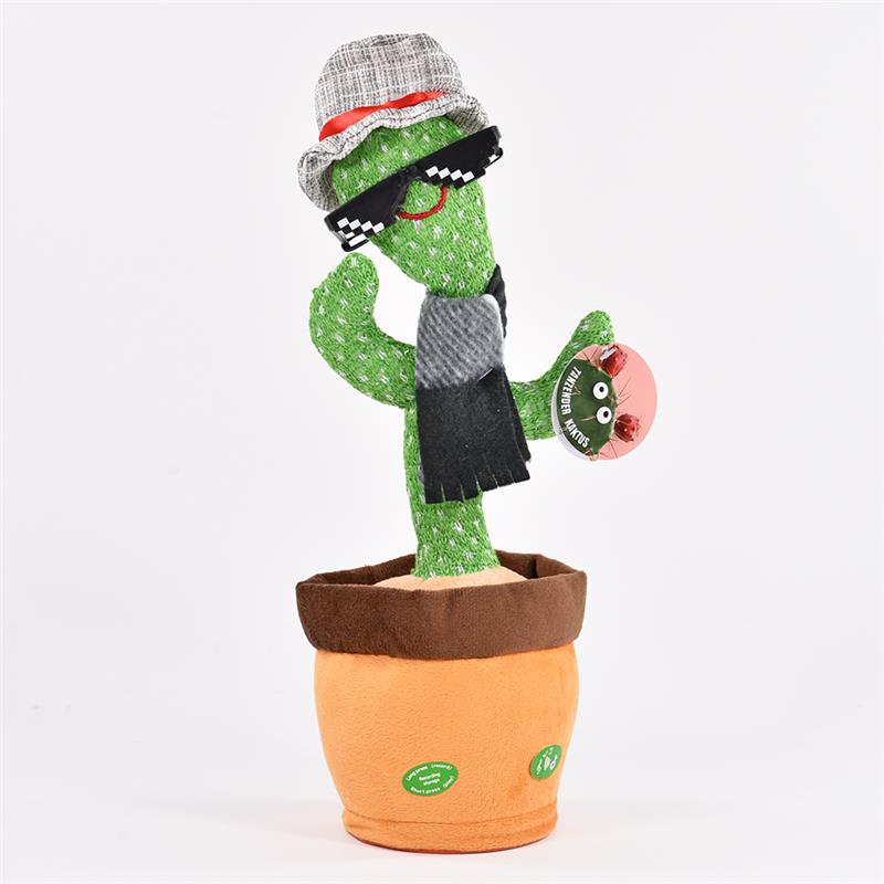 Toys42Hands Knuffel recorder dansende cactus zonnebril