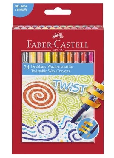 Faber Castell Waskrijt twisters 24 stuks