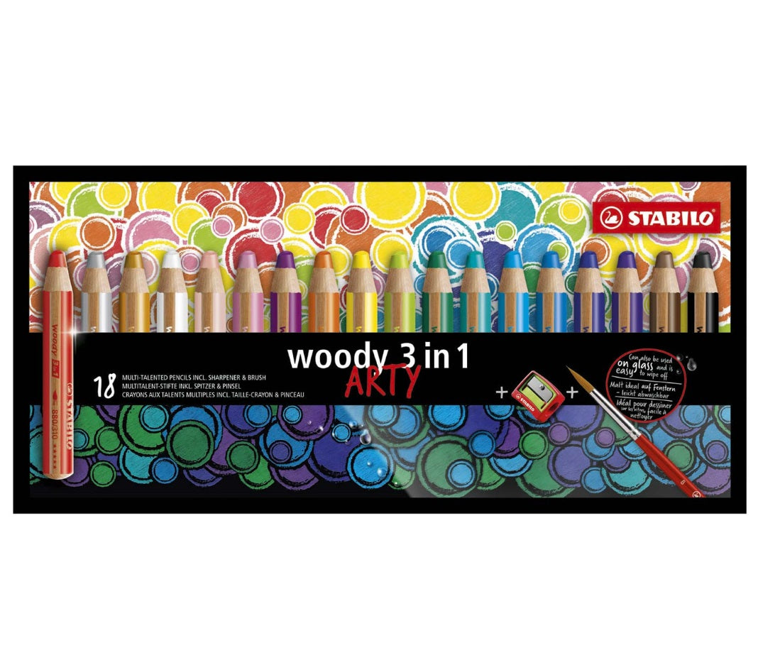 Stabilo Woody art 18 stuks incl slijper