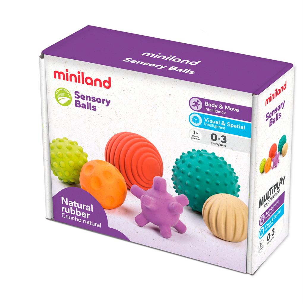 miniland Rubber ballen 6 stuks